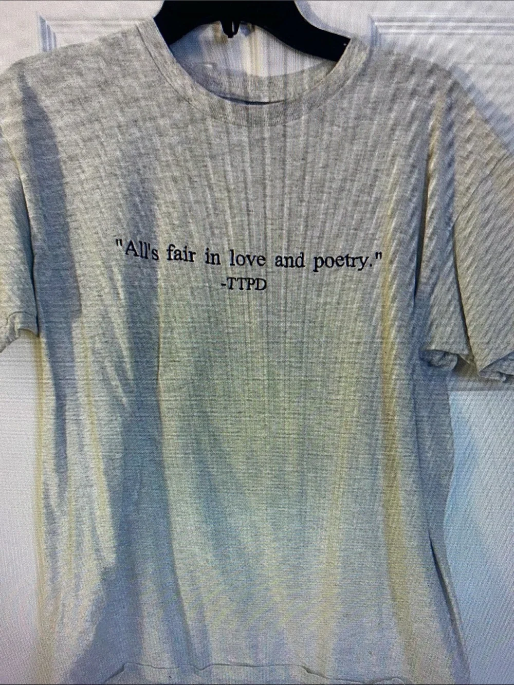 Gildan Light Gray Women's Short Sleeve Tee with Quote Print